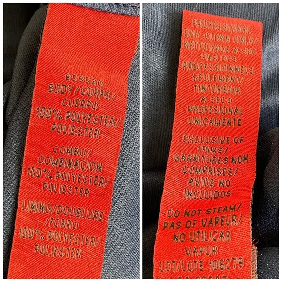 JS Collections Dark Blue Pleated Mesh Halter Maxi Gown Formal Prom Women's Sz 6 - Picture 12 of 13